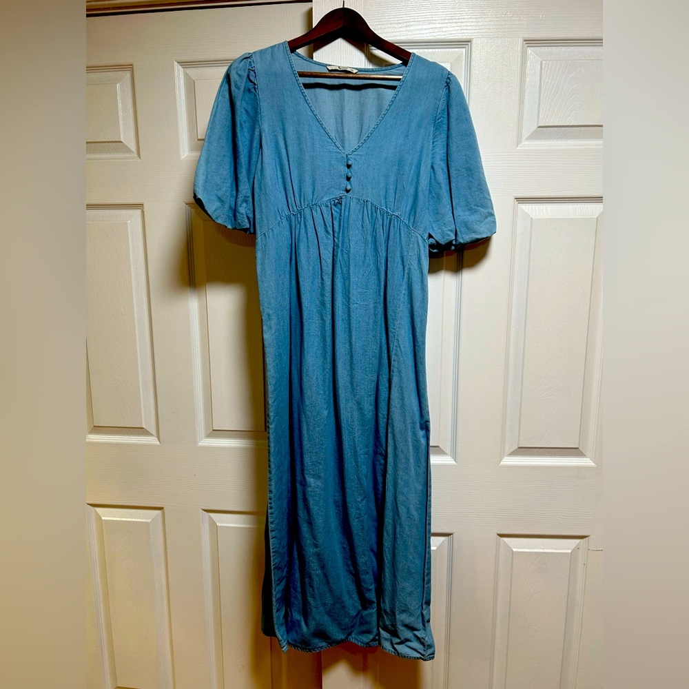 Tu Lightweight Denim Maxi Dress Size 8 (12UK)